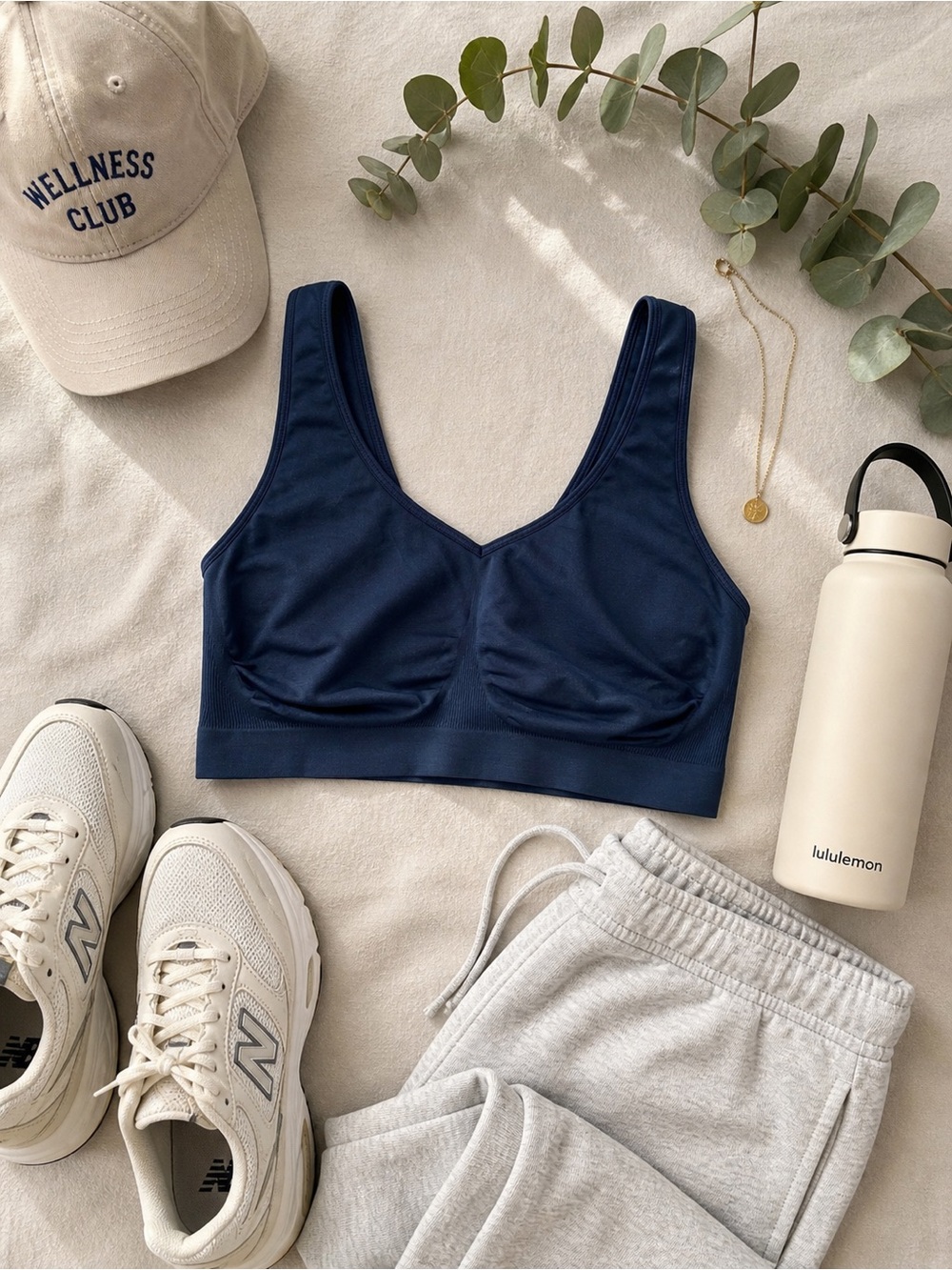 Bali Navy Seamless Support Bralette size 2XL